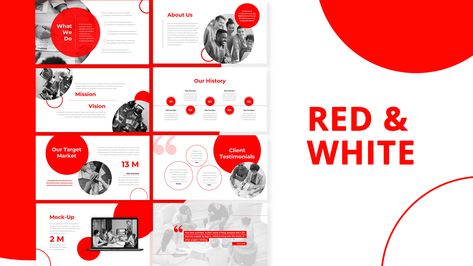 Creating a participatory atmosphere in presentations requires genuine effort and cannot be achieved through shortcuts. A PowerPoint presentation typically revolves around two key aspects: the aesthetics of the design and the delivery style. The Red & White PowerPoint Template has been crafted with complete attention to detail to captivate the audience and encourage 100% engagement. The post Red White PowerPoint Deck Template appeared first on SlideBazaar. Red Presentation, Ppt Theme, Company Profile Presentation, Free Business Logo, Sales Deck, Photoshop Tutorial Graphics, Deck Template, Presentation Ideas, Website Ideas