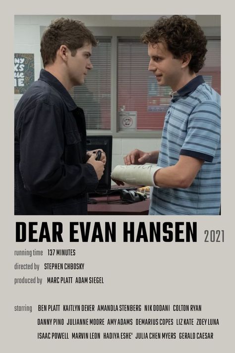 Dear Evan Hansen Movie Poster Dear Evan Hansen Movie, Dear Evan Hansen Broadway, Dear Evan Hansen Book, Dear Evan Hansen Musical, Dear Even Hansen, Writing Exercise, Netflix Subscription, Kaitlyn Dever, Scrapbook Cover