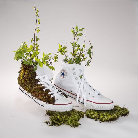 Decorate Converse, Shoe Artwork, Into Art, Art Objects, Fabric Paint, Bored Panda, Converse Shoes, Converse High Top Sneaker, Converse Chuck Taylor High Top Sneaker