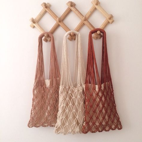 Macrame Market Bag, Macrame Tas, Simpul Makrame, Macrame Bags, Macrame Mandala, Diy Macrame Plant Hanger, Macrame Wall Hanging Patterns, Market Bags, Macrame Hanger