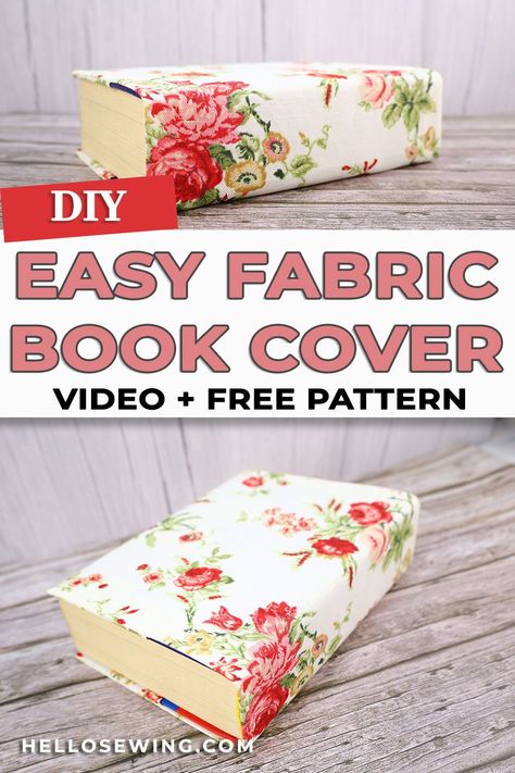 Upcycling, Patchwork, Diy Fabric Book, Quilt Book Cover, Reading Obsession, Jacket Tutorial, Old Bible, Make A Book Cover, Cover Video