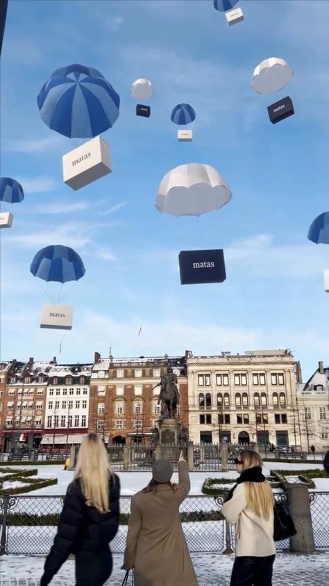 This creative advertising campaign for Matas utilized CGI, showcasing innovative advertising ideas in the realm of digital marketing.  We've collaborated with Matas to create a magical moment: a giant Matas packages delivered to Copenhagen, Denmark by parachutes ✨ #package #advertising #cgi #marketing #digitalart #art #design #motiondesign #graphicdesign #visualmedia #film #cinema #artgallery #adv #creative #video #animation #onlinemedia #vfx #3d #3Dmodelling Design Ads Creative, Christmas Marketing Campaign, Advertising Campaign Design, Creative Marketing Campaign, Christmas Marketing, Digital Advertising Design, Mixed Reality, Ads Creative Advertising Ideas, Advertising Ideas