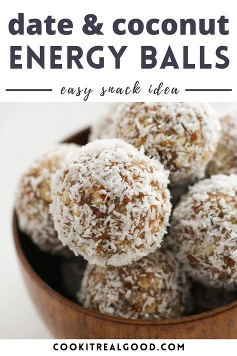 Coconut Date Balls, Date Energy Balls, Coconut Energy Balls, Date Balls, Energy Bites Recipes, Low Histamine Diet, Coconut Balls, Low Histamine, Energy Ball Recipe