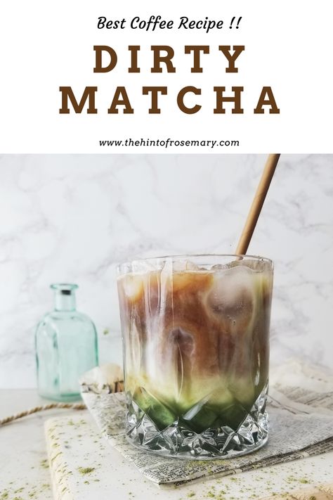 Matcha Cold Brew Coffee, Matcha Espresso Latte, Dirty Matcha Latte, Matcha Coffee Recipe, Matcha Coffee Latte, Matcha Iced Coffee, Matcha And Coffee, Matcha Espresso, Matcha Drink Recipes