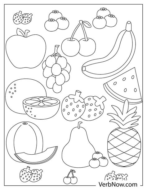 Vegetables Coloring Pages, Fruit Coloring, Vegetable Coloring Pages, Pikachu Coloring Page, Free Kids Coloring Pages, Joseph Murphy, Food Coloring Pages, Fruit Coloring Pages, Preschool Coloring Pages