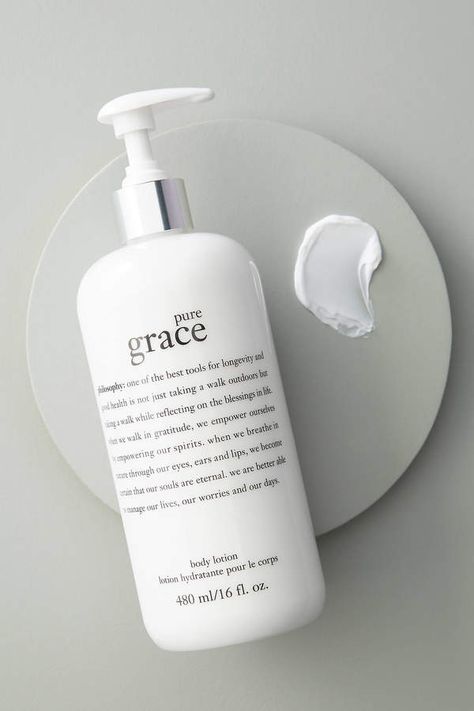 Philosophy Pure Grace Body Lotion, #Anthropologie, commission link Philosophy Pure Grace, Gift Ideas For Mom, Beauty Products Photography, Clean Scents, Hand Body Lotion, Trik Fotografi, Body Mist, French Manicure, Hand Cream