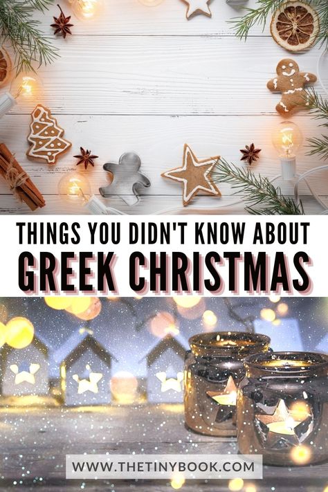 Greek Christmas Traditions, Greek Christmas Food, Greek Christmas Decorations, Mediterranean Christmas Decor, Greek Orthodox Christmas, European Christmas Decor, Mediterranean Christmas, Greek Christmas Recipes, Greece Christmas