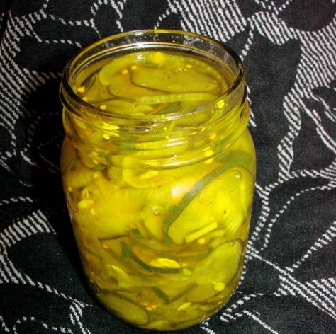 Microwave Bread & Butter Pickles from Food.com: My mother-in-law sent this to Tod and I.  Can't wait to try it!  								My mom just gave me this recipe so I haven't tried it but she said the pickles are delicious.  Microwave Bread & Butter Pickles Microwave Pickles Recipe, Homemade Bread And Butter Pickles Recipe, Bread And Butter Pickle Recipe, Bread And Butter Pickles Recipe, Bread N Butter Pickle Recipe, Sugar Free Bread, Canning Sauces, Garlic Meatballs, Microwave Bread