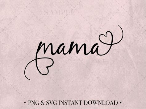 Mama In Cursive, Mom Calligraphy, Mom Word Art, Mom Lettering, Mama Logo, Mama Tattoo, Teachers Day Card, Free Commercial Fonts, Idee Cricut