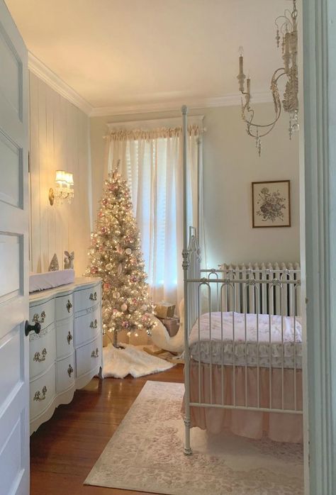 French Country Cottage Nursery, Traditional Pink Nursery, French Inspired Nursery Girl, Coquette Baby Room, Elegant Baby Girl Nursery, French Nursery Girl, French Country Porch, French Country Nursery, Parisian Nursery