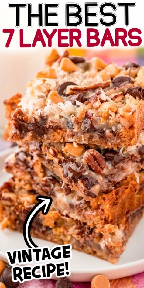 Christmas Seven Layer Bars, Five Layer Bars, Seven Layer Brownies, Cookie Layer Bars, Vegan 7 Layer Bars, 7 Layer Bar Cookies, Best 9 Layer Cookie Bars, Seven Layer Cookies Recipe, Seven Layer Magic Cookie Bars