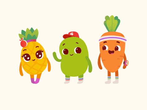 Juicy Bean by Alexa Erkaeva | Dribbble | Dribbble Food Character Illustration, Bean Character Design, Bean Illustration, Beans Illustration, Bean Character, Character Mascot, Simple Character, Geometric Shapes Art, Design Brand Identity