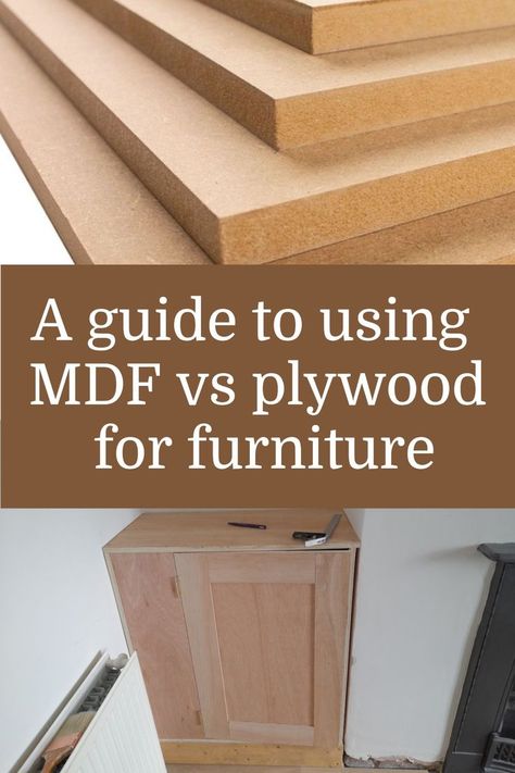 Here is a guide for using MDF vs plywood for furniture building. Types Of Plywood, Mdf Furniture, Furniture Building, Advantages And Disadvantages, Plywood Furniture, Diy Home Repair, Types Of Furniture, Diy Home Improvement, Home Repair