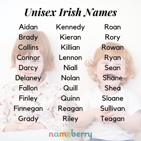 Irish Last Names, Irish Baby Girl Names, Irish Boy Names, Irish Girl Names, Unisex Names, Oc Names, Southern Baby Names, Irish Surnames, Fantasy Character Names