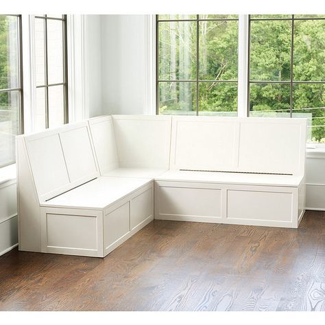 Breton 3 Piece Banquette - Two 48" Benches & Corner Bench Ballard Designs Banquette Seating, Modern Banquette Seating In Kitchen Storage, Banquette Corner, Bedroom Furniture Redo, Corner Bench With Storage, Corner Bench Seating, Corner Booth, Corner Banquette, Bench Seating Kitchen