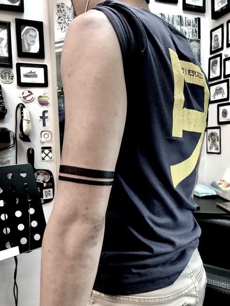 Arm band tattoo done by Jon Koon at Artistic studio hair and tattoo Singapore Line Band Tattoo, Geometric Armband Tattoo, Black Band Tattoo, Studio Tattoo, Strasbourg France, Arm Band Tattoo, Band Tattoo, Tattoo Work, Native American Culture