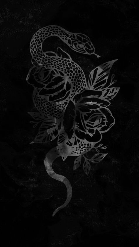 Simple Black Tattoos, Dark Fairytale Aesthetic, Slytherin Wallpaper, Snake Painting, Money Wallpaper Iphone, Snake Wallpaper, Tattoo Background, Snake Art, Witchy Wallpaper