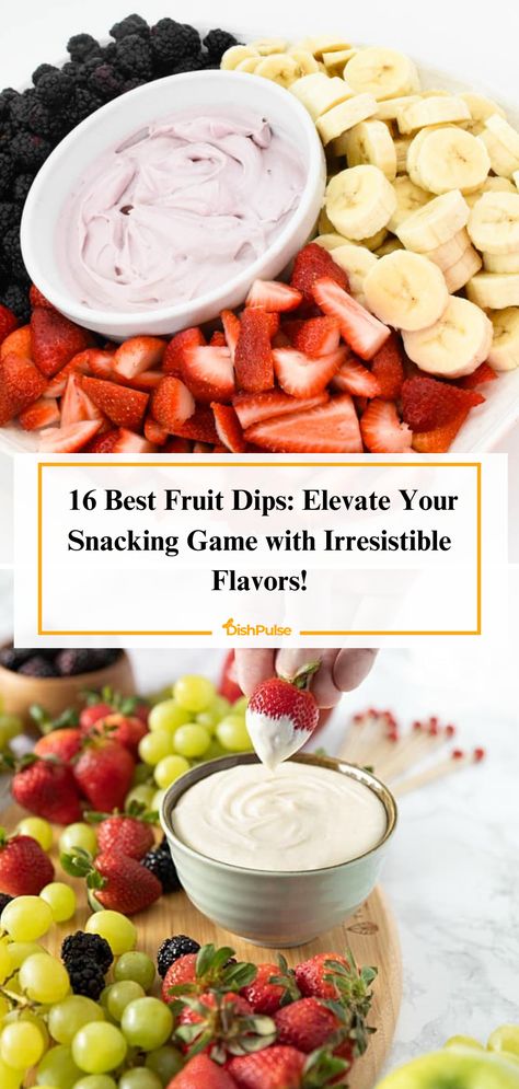 Elevate your snacking game with irresistible flavors! Explore the 16 Best Fruit Dip Recipes, perfect for adding a delicious twist to your favorite fruits. 🍓🍍🍇 


#DishPulse #FruitDipDelights #SnackTime #RecipeInspiration #HealthyEating #FoodieFaves #DipDelights Dip For Fruit Platter, Fruit Skewers With Dip, Red Fruit Dip, Fruit Charcuterie Board Dips, Fruit Dip Pudding, Fruit Dip With Pudding, Fruit Dip With Whipped Cream, Sour Cream Fruit Dip, Simple Fruit Dip