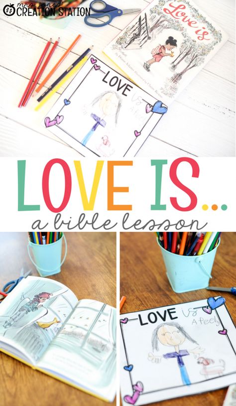 Bible Lesson On Love, Bible Stories About Love, Showing Love To Others, Preschool Bible Lessons, Mrs Jones, Showing Love, Preschool Bible, Creation Station, Bible Study For Kids