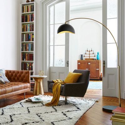 Arc floor lamp living room