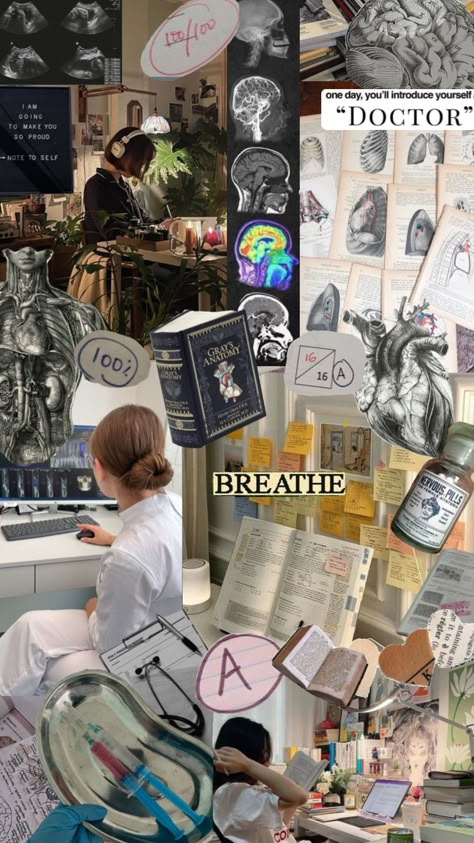 med school mood board Medschool Motivation, School Mood Board, School Mood, Nursing School Motivation, Medical School Life, Medical Student Motivation, Med School Motivation, Medical Wallpaper, Vision Board Wallpaper