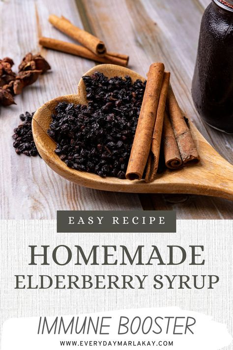 Prepare for flu and cold season with this simple elderberry syrup recipe! Using dried elderberries, this homemade syrup supports your immune system and helps fight off seasonal bugs. Plus, it's organic and super easy to make right at home. Stay healthy and skip the store-bought stuff with this natural remedy. #ColdAndFluSeason #ImmuneSystemSupport #HomemadeSyrup #OrganicElderberries #HealthyLiving Elderberry Uses, Dried Elderberries, Homemade Elderberry Syrup, Elderberry Plant, Homemade Cough Syrup, Elderberry Syrup Recipe, Elderberry Juice, Homemade Elderberry, Dried Berries