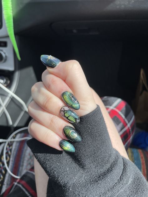 Beetle Nail Art, Beetle Nails, Almond Nails, Nail Inspo, Almond, Nail Art, Nails, Art, Nail Arts