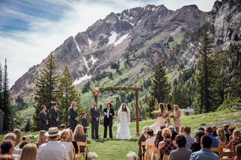 Scenic Wedding Venues, Alta Utah, Colorado Mountain Wedding Venues, Mountain View Weddings, Scenic Wedding, Wedding Venues Utah, Utah Mountains, Cabin Wedding, Mountain Wedding Venues