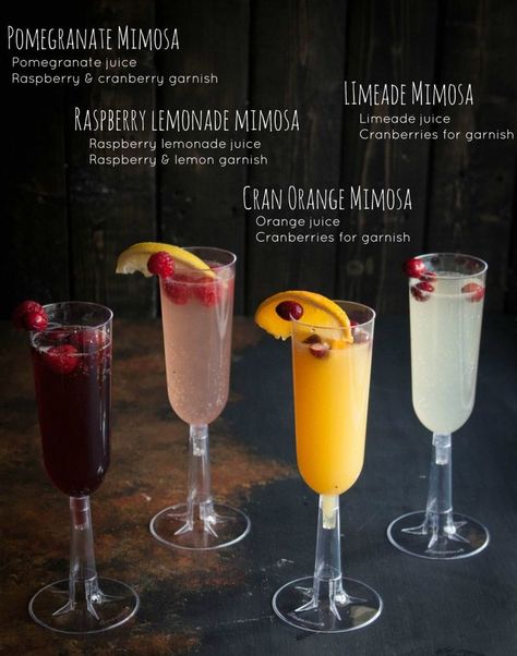 Types Of Drinks, Champagne Brunch, Mimosa Bar, Birthday Brunch, Mothers Day Brunch, Bridal Shower Brunch, Christmas Brunch, Raspberry Lemonade, Bridal Brunch