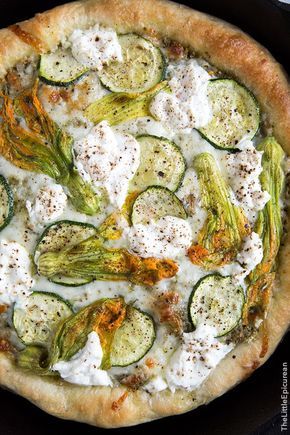 Ricotta Squash Blossom Pizza | the little epicurean Pizza Pizza, Idee Pasto Sano, Squash Blossom, A Pizza, Pretty Food, Aesthetic Food, Summer Recipes, Ricotta, Food Inspiration