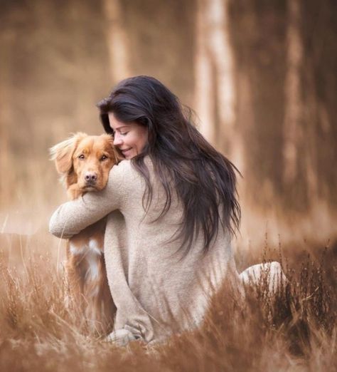 Dog And Human Fall Photos, Human And Dog Photography, Lady And Dog Photography, Fall Puppy Picture Ideas, How To Pose With Dogs For Pictures, Old Dog Photoshoot Ideas, Senior Pictures With Puppy, Fall Picture With Dog, Dog And Mom Pictures