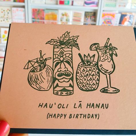 So excited to be carrying @the.grits line of letterpress cards. Available in store and online. Now— where's my tiki drink? 🍹🍹🍹 Letterpress Birthday Card, Birthday Puns, Luau Birthday Party, Hawaiian Birthday, Tiki Drinks, Tropical Birthday, Homemade Birthday Cards, Luau Birthday, Bday Cards