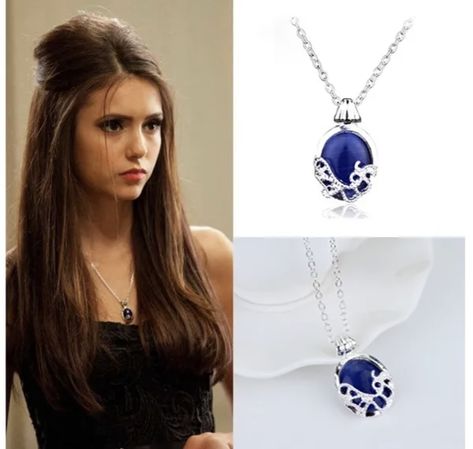 Screen accurate Katherine Pierce necklace from the Vampire Diaries Katherine Pierce Necklace, Elena And Katherine, Katherine Necklace, Elena Necklace, Original Necklace, Katherine Pierce, Caroline Forbes, The Vampire Diaries, Inspired Jewelry