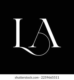 LETTRE INITIALE LA Logo Design Monogramme Symbole des signes créatifs modernes Icône La Monogram Logo, La Logo Design Letters, La Logo Design, Couple Monogram Design, Logo Luxe, Luxe Logo, Couple Initials, Logo Monogramme, Logo Design Love