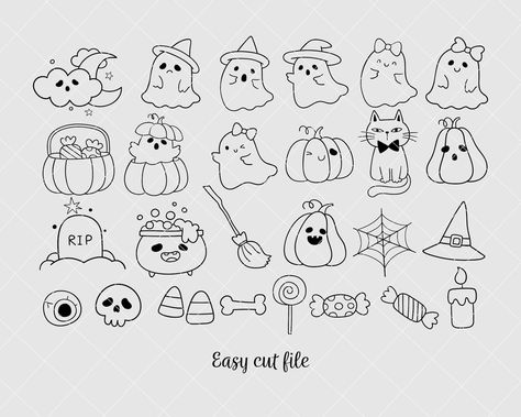 Doodle Halloween Svg Ghost Svg Halloween Svg Ghost Clipart - Etsy October Drawings Easy, Halloween Doodles Aesthetic Easy, Cute Easy Halloween Doodles, Simple Doodles Halloween, Halloween Whiteboard Drawings, Easy Doodle Art Ghost, October Doodles Easy, Ghost Doodles Cute, Doodle Ideas Halloween