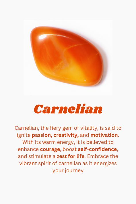 Beautiful Carnelian gem Carnillean Crystal, Carnelian Crystal Meaning, Wallpaper Crystal, Crystal Corner, Crystal Grimoire, Bruji Tips, Crystal Carnelian, Crystal Benefits, Banishing Spell