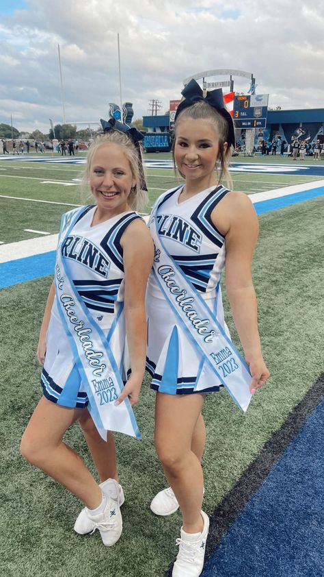 Senior Sashes Cheer, Senior Night Sashes, Senior Traditions, Senior Sash Ideas, Senior Night Cheer, Senior Night Sash, Cheer Senior Night, Cheer Sash, Senior Cheerleader