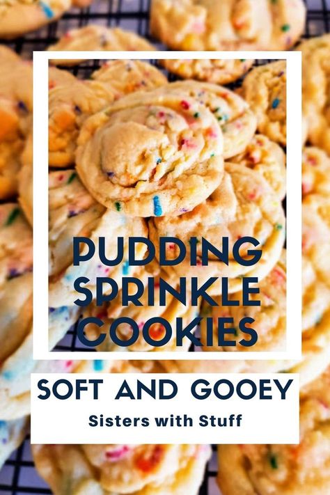 These cookies are sinful, they have a box of vanilla instant pudding in the batter so they are soft and delicious. Check out the recipe! #cookies #recipes #DIY #puddingcookies #softcookies Instant Pudding Desserts, Instant Pudding Recipes, Vanilla Pudding Cookies, Jello Pudding Recipes, Vanilla Pudding Recipes, Pudding Cookies Recipes, Recipe Cookies, Cheesecake Pudding, Pudding Cookies