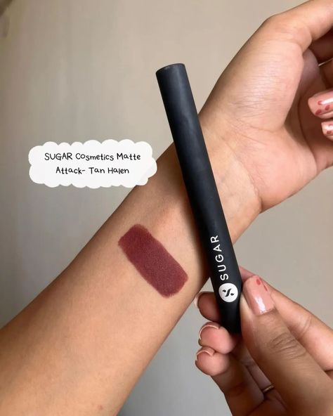 Swiss Beauty Lipstick, Lipstick Shades For Brown Skin, Mars Lipstick, Brown Nude Lipstick, Affordable Lipstick, Lipstick Guide, Makeup Looks Everyday, Sugar Cosmetics, Swiss Beauty