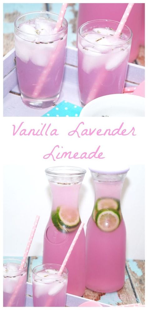 Lavender Limeade, Non Alcoholic Drinks For Summer, Summer Drinks Nonalcoholic, Drink Business, Cafe Drinks, حلويات عربية, Spring Drink, Vanilla Lavender, Lavender Recipes