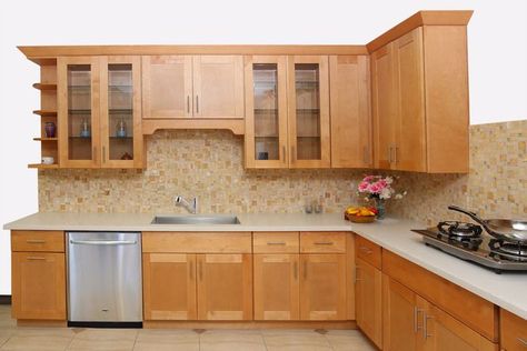 Floating kitchen shelves