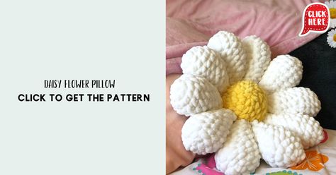 Cursed Crochet, Flower Pillow Pattern, Dress Pins, Daisy Pillows, Baby Hazel, Maximalist Art, Confection Au Crochet, Crochet Pillow Pattern, Crochet Pillows