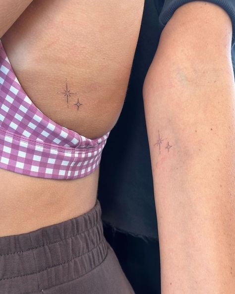 star tattoo • Instagram North Star Tattoos, Sparkle Tattoo, Rib Tattoos For Women, Cute Simple Tattoos, Tattoo Instagram, Star Tattoo, Cute Tiny Tattoos, Subtle Tattoos, Rib Tattoo