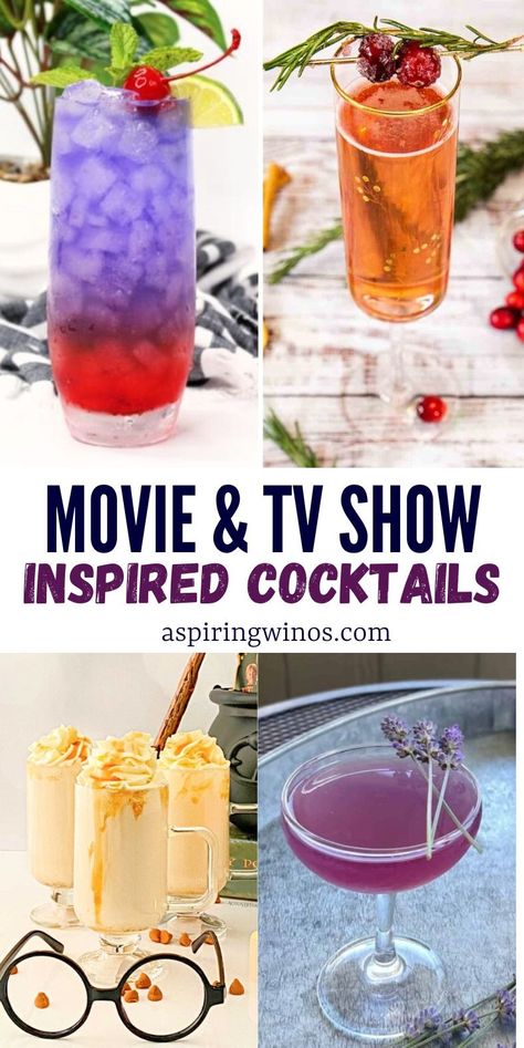 Amazing Movie & TV Show Inspired Cocktails | Cocktailed themed to your favorite movie & Tv show | Netflix cocktails | Movie cocktails | Tv show cocktails | character cocktails | star wars cocktails | cartoon cocktails | Must try cocktails #Cocktails #Recipes #CocktailRecipe #MovieCocktails #TvShowCocktails #CharacterCocktails Movie Themed Drinks Cocktails, Movie Theme Alcohol Drinks, Tv Show Inspired Food Recipes, Film Themed Cocktails, Cocktails Inspired By Movies, 80s Inspired Cocktails, Wizard Of Oz Cocktails, Movie Drinks, 80s Drinks Cocktails