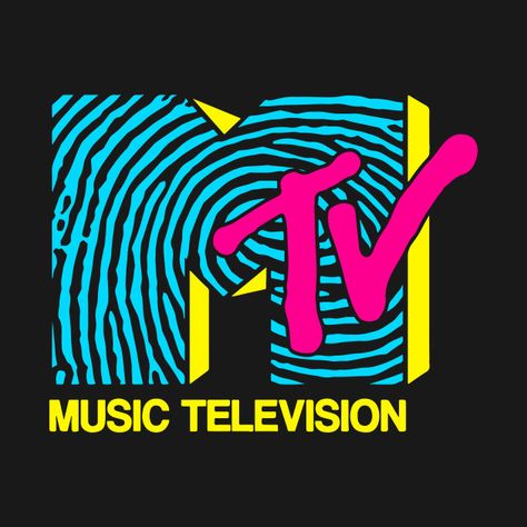 80s Mtv Logo, 90s Poster Art, Mtv Logo Aesthetic, 90s Design Inspiration, 80s Website Design, 80s Shirt Design, Mtv Graphic Design, 90s Design Aesthetic, 80s Tshirt Design