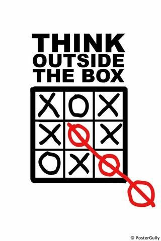 Wall Art, Think Outside The Box, - PosterGully Love One Another Quotes, Nerd Humor, Cool Graphic Tees, Outside The Box, Thinking Outside The Box, Quotes About Strength, Inspirational Quotes Motivation, Success Quotes, The Box