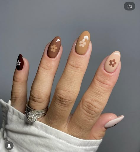 Simple Fall Nails, September Nails, Fall Manicure, Fall Gel Nails, Cute Nails For Fall, Fall Nail Ideas, Fall Nail Art, Fall Nail Colors, Short Nail Designs