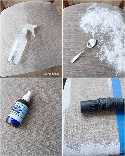 Need to clean your home or car upholstery? I tested 10 homemade upholstery cleaner tutorials to find the best solution. The winning mix is an all-natural cleaner that works well and removes upholstery stains with only 3 simple ingredients. Plus I’ll reveal the best dry upholstery cleaner and best upholstery stain remover. #upholsterycleaner #upholstery #carupholstery #fabriccleaner #naturalcleaner #greencleaning #nontoxiccleaning #bestupholsterycleaner #brendid Sofa Cleaning Tips Fabrics, How To Clean Sofa Fabric Couch With Baking Soda, Sofa Cleaner Fabric, Apolstry Cleaner Diy, Fabric Cleaner Upholstery, Sofa Cleaner Diy, Fabric Sofa Cleaning Hacks, Upholstery Cleaning Hacks, Diy Sofa Cleaning