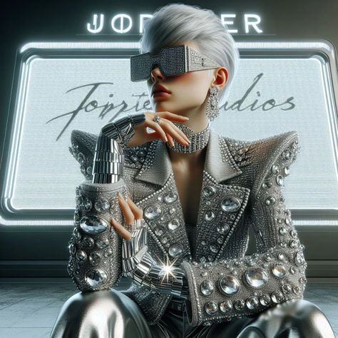 Fashion disrupts somewhere out of space, where models dressed in pure silver, strutting through a sci-fi futuristic planet. We're blending haute couture with @openai to create a fashion experience like no other. Join us on this journey into the future of style. #FutureFashion #SciFi #FashionDisrupt #Jopiter #JopiterStudios #DigitalFashion Futuristic Fashion Women, Futuristic Photoshoot, Futuristic Elegance, Beer Images, Planet Fashion, Concert Poster Design, Out Of Space, Swag Cartoon, Glamour Dress