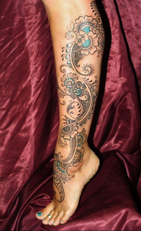 Lace Tattoo, Japanese Tattoos, Paisley Tattoo Design, Tattoo Artist Tips, Paisley Tattoo, Tattoo Advice, Tato Henna, Muster Tattoos, Leg Tattoos Women